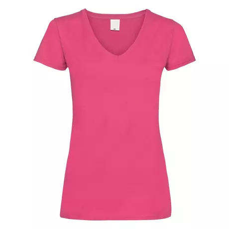 Universal Textiles  Value Fitted VAusschnitt Kurzarm TShirt Pink