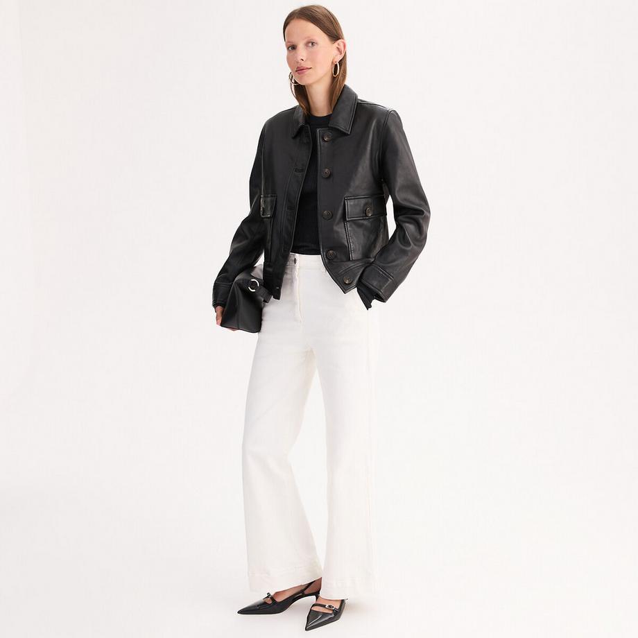 La Redoute Collections Blouson court cuir de mouton  
