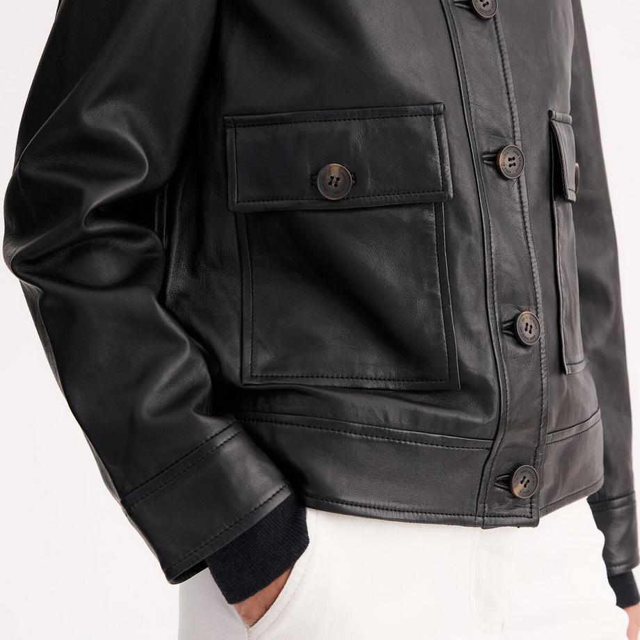 La Redoute Collections Blouson court cuir de mouton  