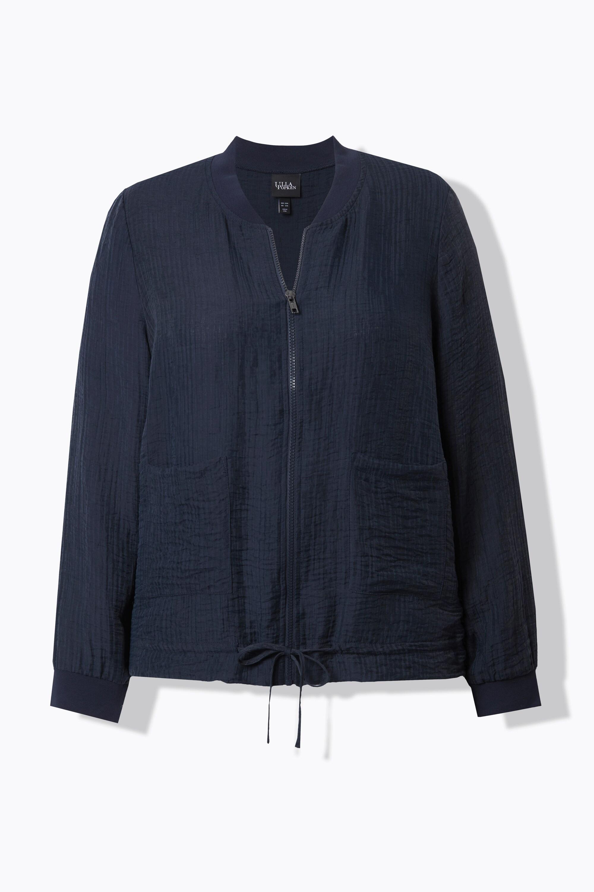 Ulla Popken Blouson Tunnelzug Collegekragen Lyocell Mix  