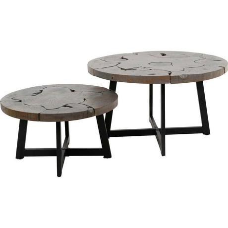 mutoni Table basse Grey Mix (lot de 2)  