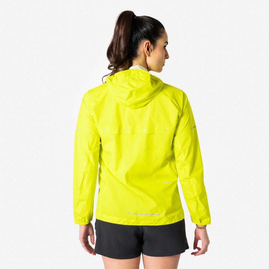 KIPRUN  Veste running imperméable Femme, Kiprun Run Rain 900 vert 
