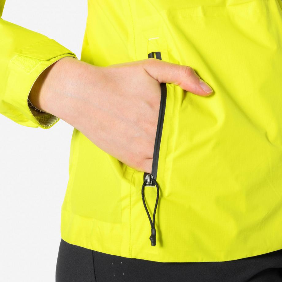 KIPRUN  Veste running imperméable Femme, Kiprun Run Rain 900 vert 
