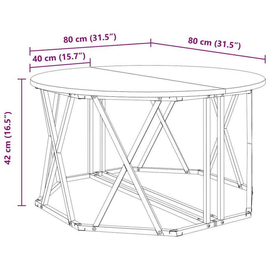 VidaXL Couchtisch holzwerkstoff  