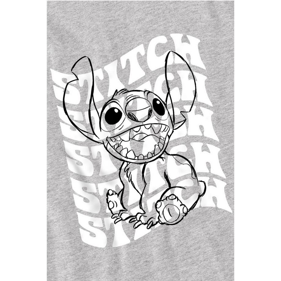 Lilo & Stitch Stitch Grafik Print T-Shirt  