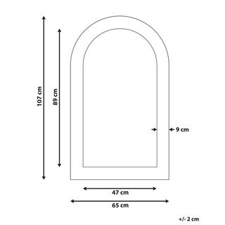 Beliani Miroir en Manguier Rustique CHANDON  