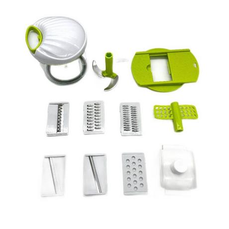 Northio Robot culinaire manuel - 6 accessoires différents - 900 ml  