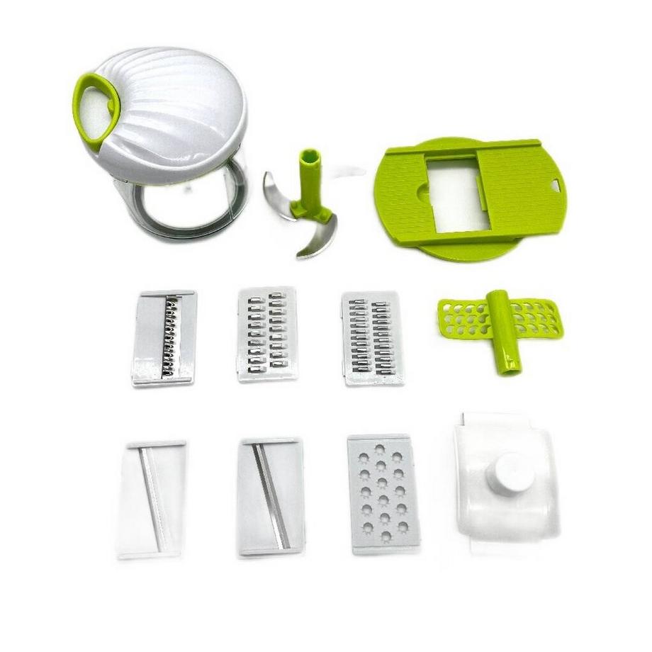 Northio Robot culinaire manuel - 6 accessoires différents - 900 ml  