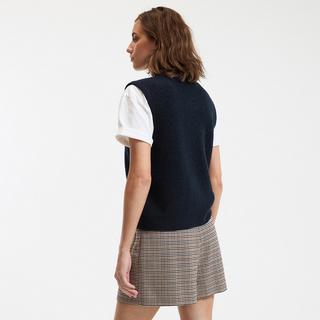 La Redoute Collections Cardigan Boutonné Maille Épaisse Sans Manches Col Rond  