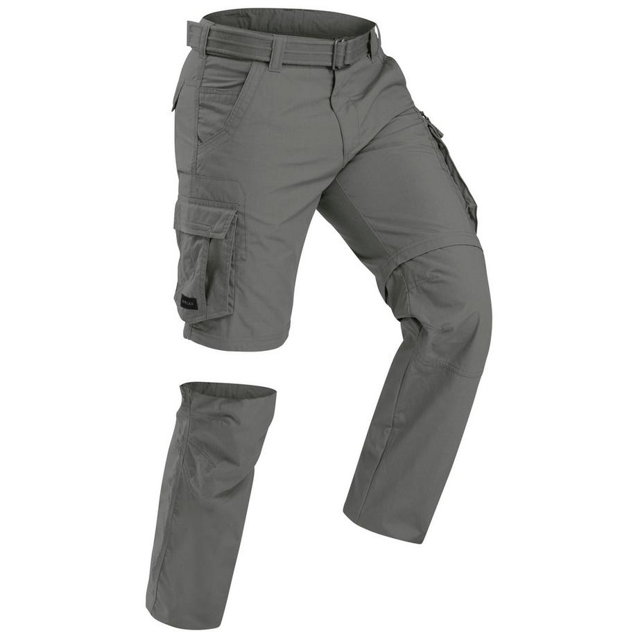FORCLAZ  Pantaloni trasformabili uomo cargo backpacking - travel cotone 
