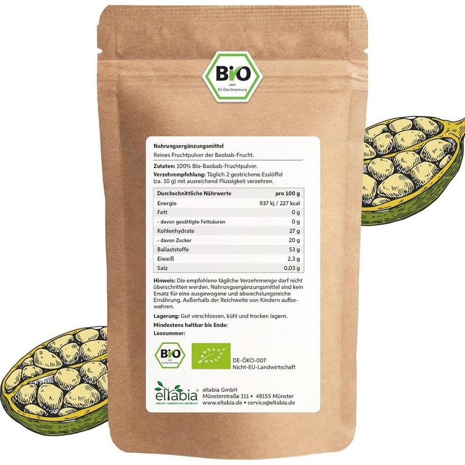 Eltabia  Polvere di baobab biologico 