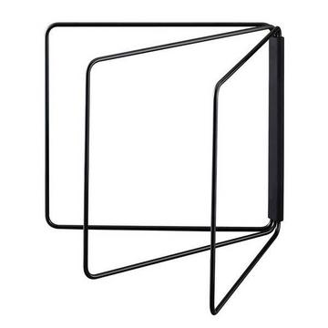 Porte serviette et gants de toilette en métal noir