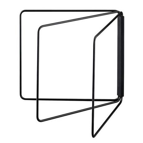 Yamazaki Porte serviette et gants de toilette en métal noir  