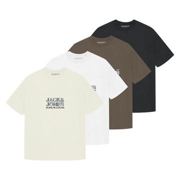 T-shirt  Pack de 4 Confortable à porter-JCODYNAMIC BRANDING TEE CREW 4PK