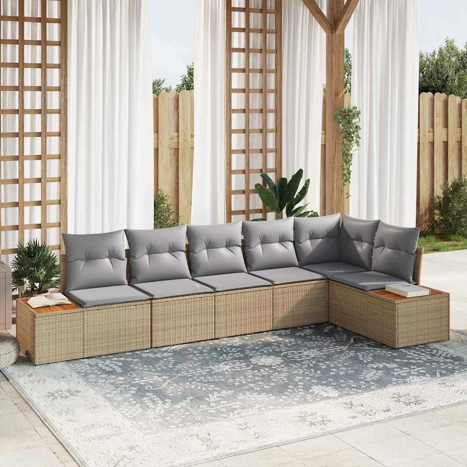 VidaXL Ensemble de canapé de jardin poly rattan  