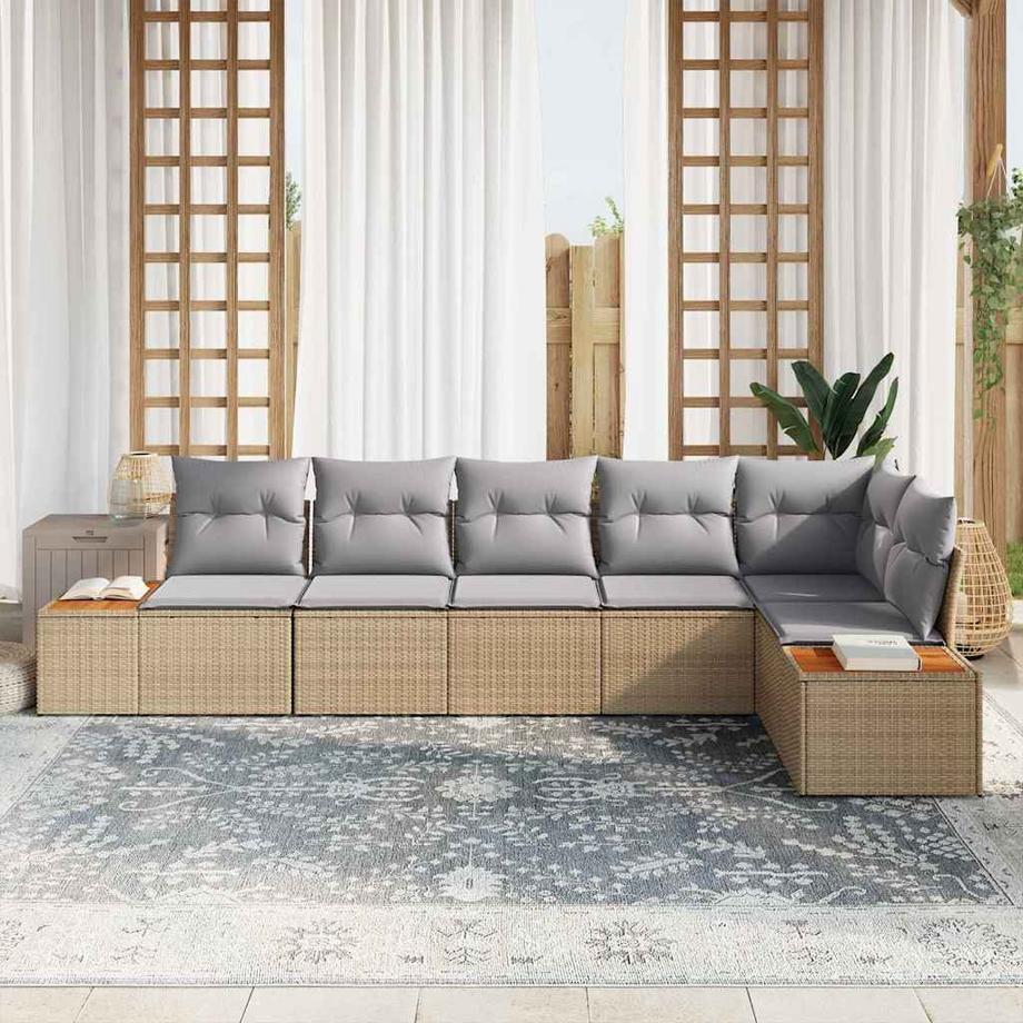 VidaXL Ensemble de canapé de jardin poly rattan  