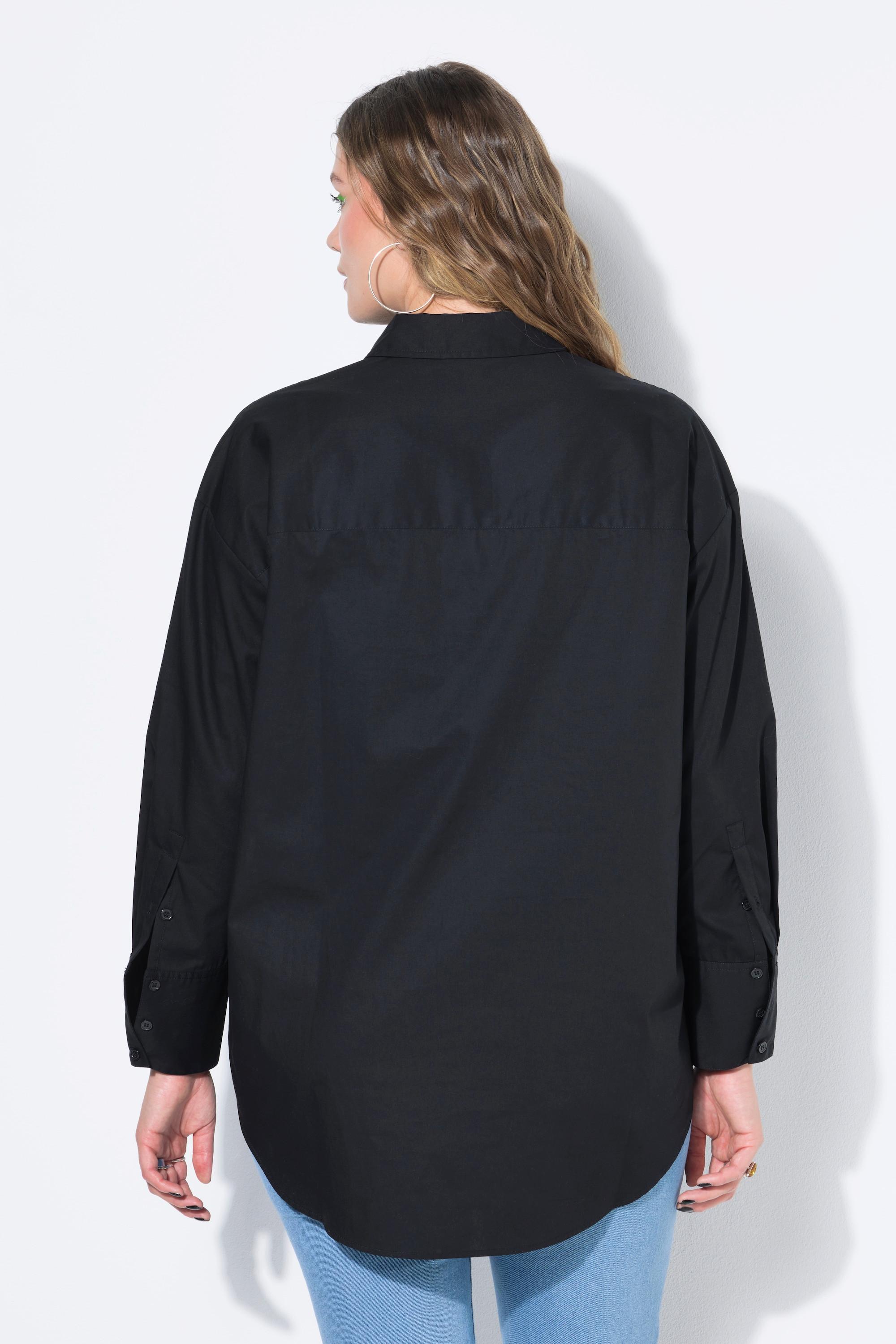 Studio Untold Oversized Langarm Hemdbluse mit Manschetten  