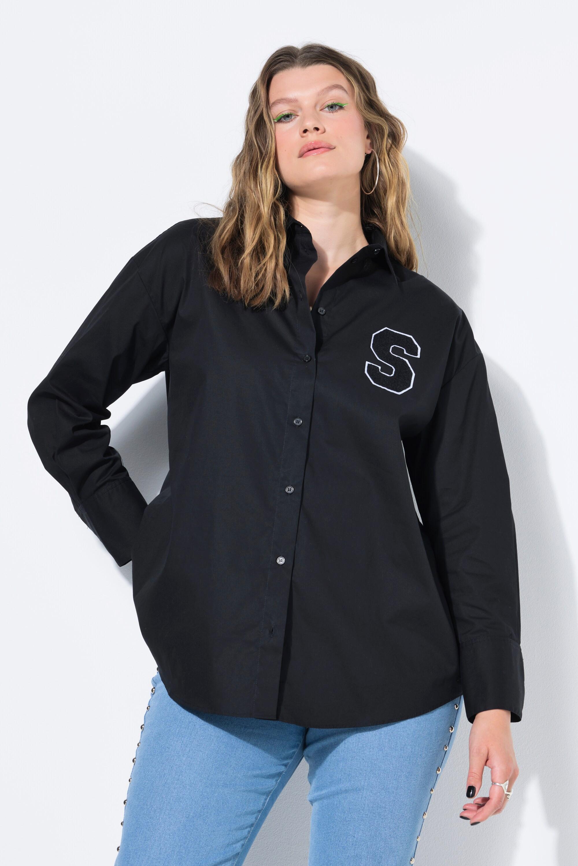 Studio Untold Oversized Langarm Hemdbluse mit Manschetten  