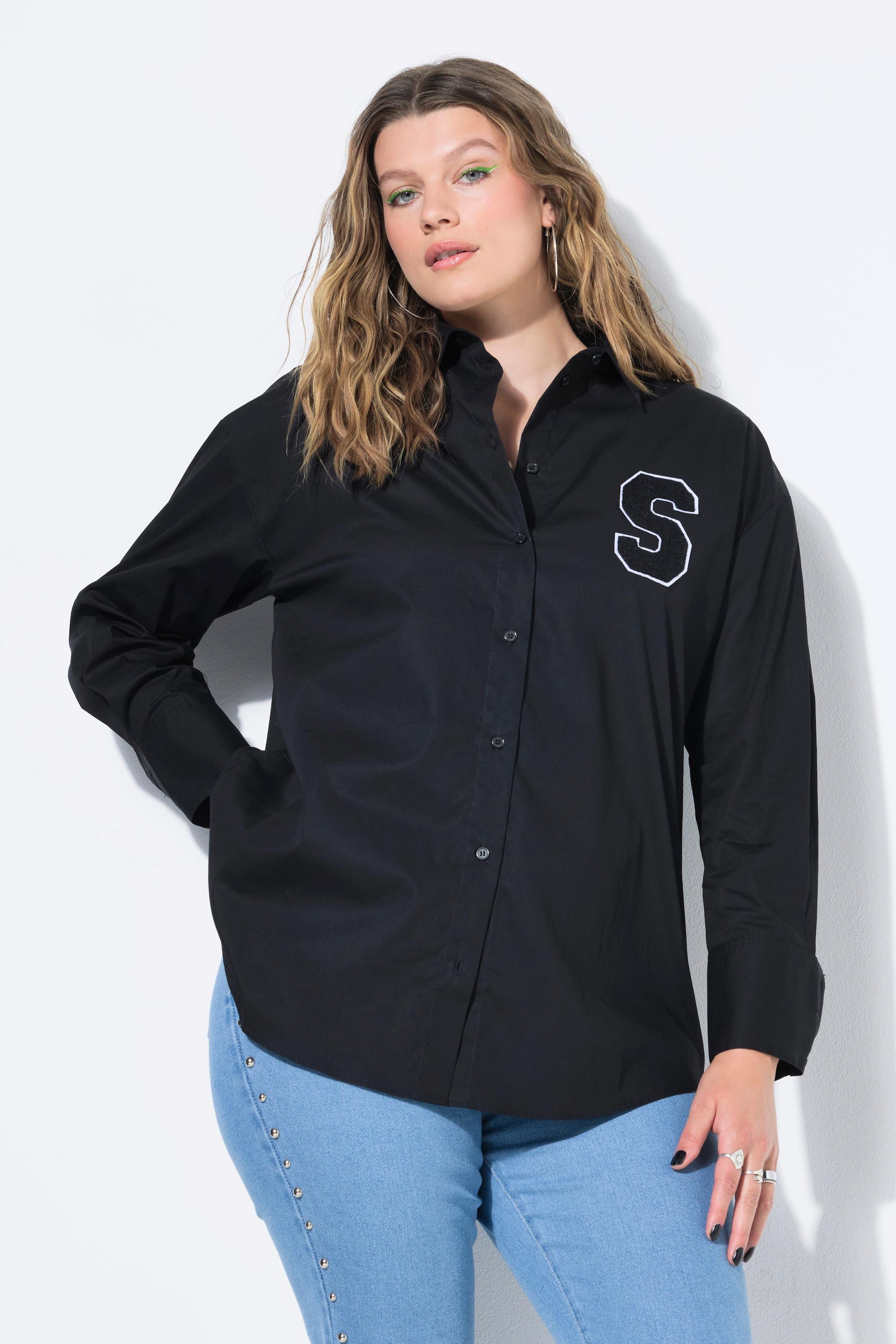 Studio Untold Oversized Langarm Hemdbluse mit Manschetten  