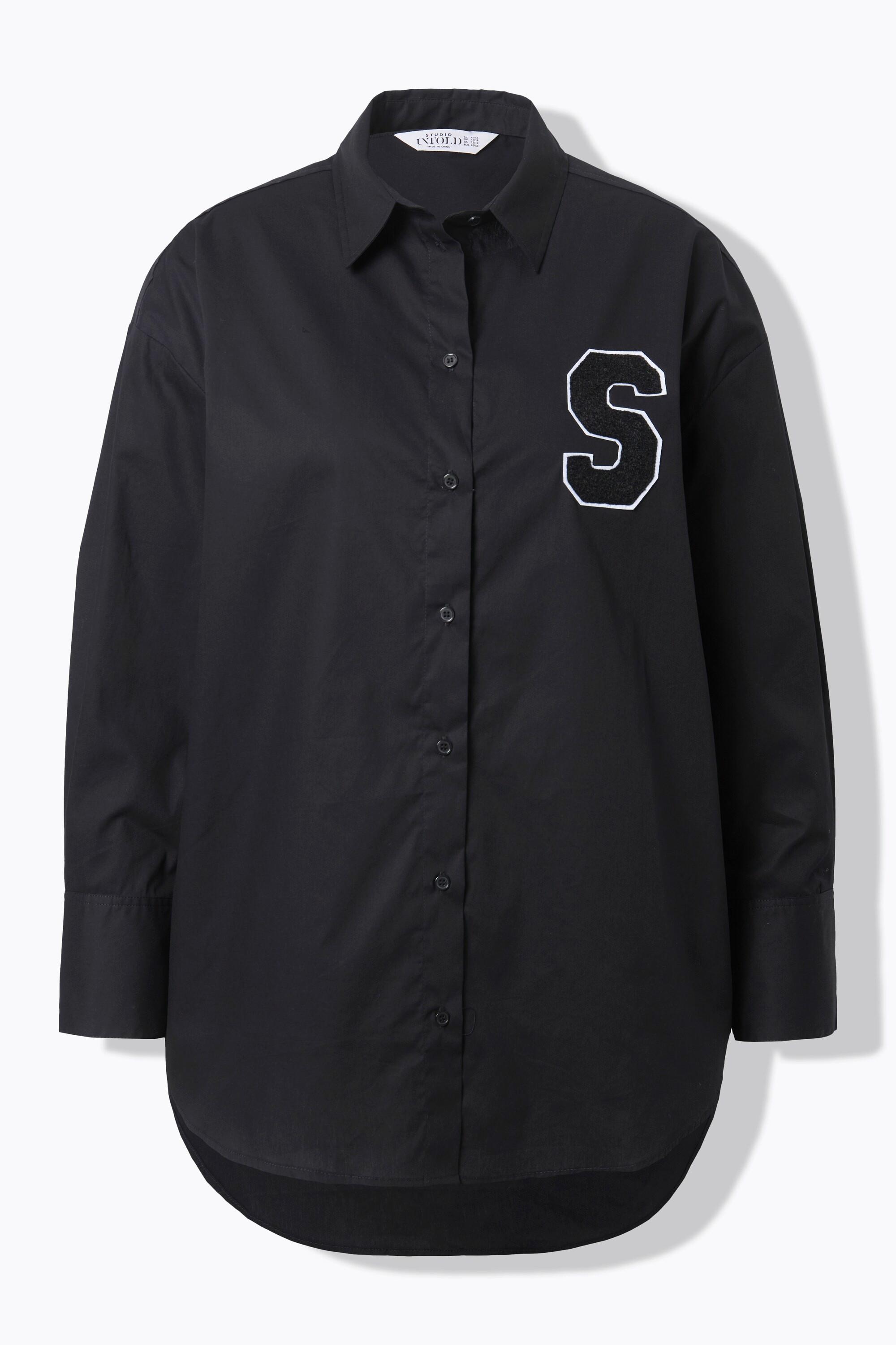 Studio Untold Oversized Langarm Hemdbluse mit Manschetten  