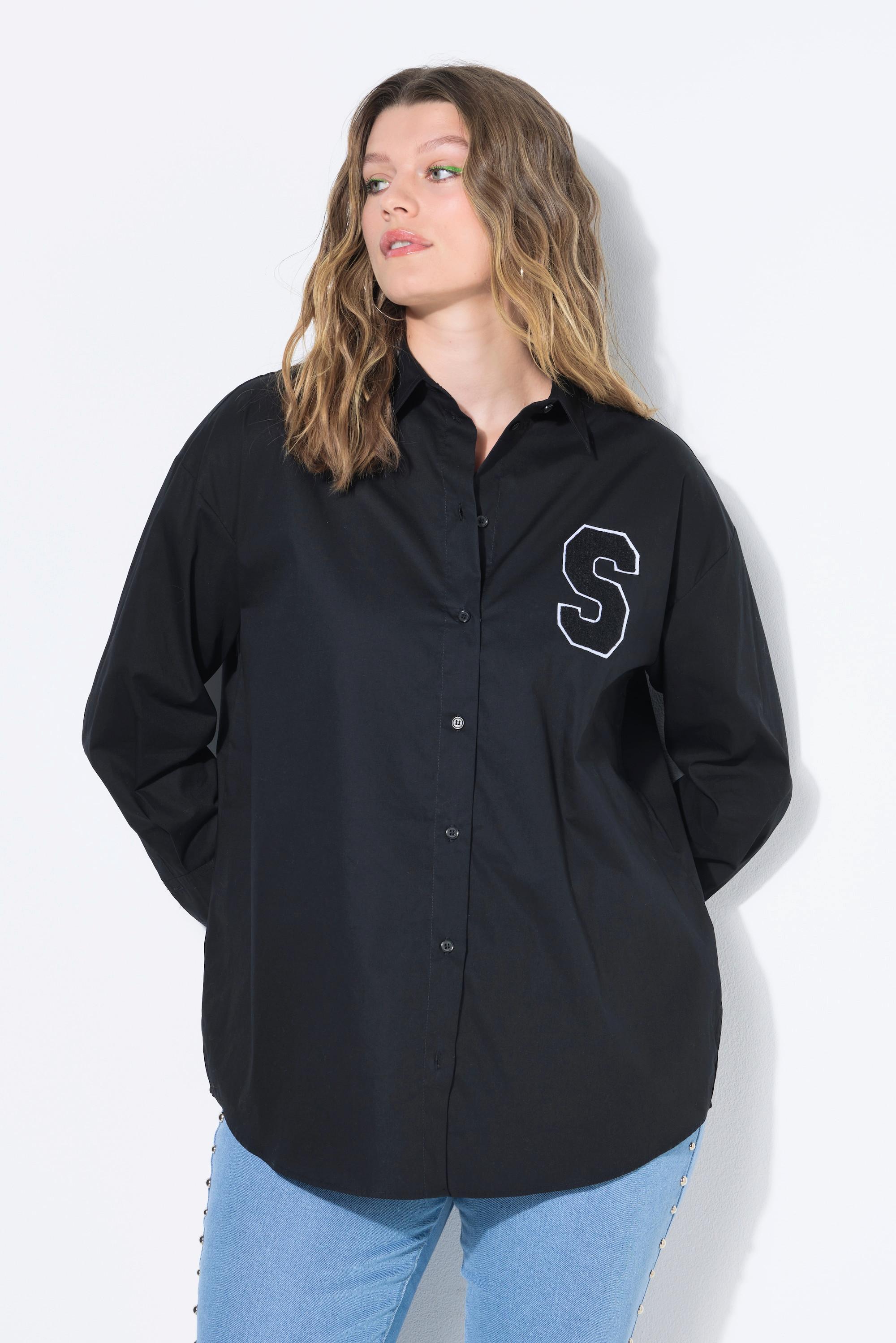 Studio Untold Oversized Langarm Hemdbluse mit Manschetten  