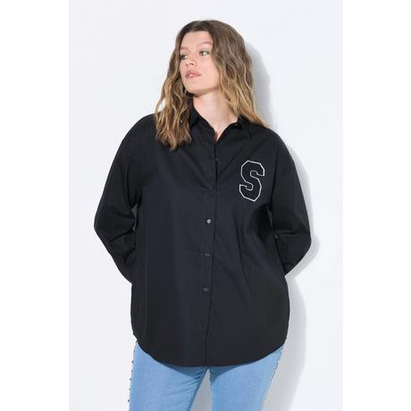 Studio Untold Oversized Langarm Hemdbluse mit Manschetten  