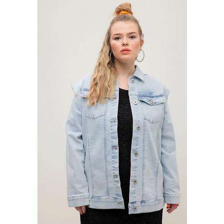 Studio Untold  Jeansjacke, oversized, Schulter Betonung, Hemdkragen, Langarm 