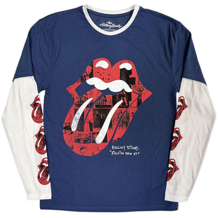 T-ShirtManches Longues Motiftyle Langue En Collage