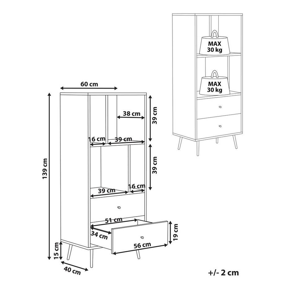 Beliani Regal aus MDF-Platte Retro RICHMOND  