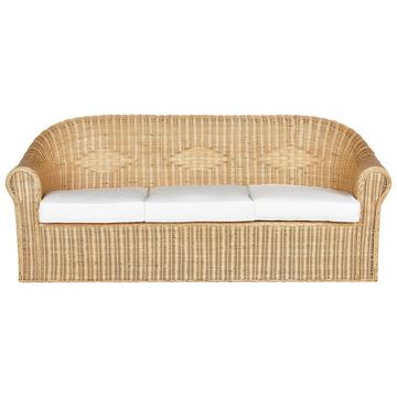 3 Sitzer Sofa aus Rattan Boho LIVADEIA