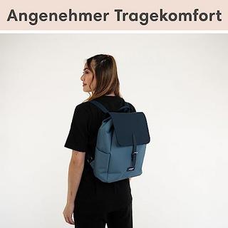 Only-bags.store Sac à dos Small Bleu - Ida - Petit sac à dos pour les loisirs, l'université ou la ville - Avec compartiment pour ordinateur portable (jusqu'à 13 pouces) - Élégant &amp; Durable - Hydrofuge  