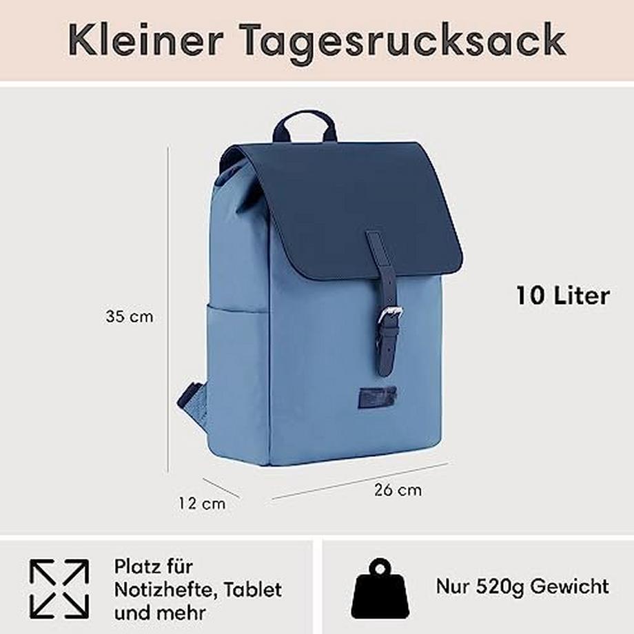 Only-bags.store Ida Kleiner Rucksack Blau  