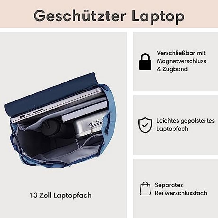 Only-bags.store Ida Kleiner Rucksack Blau  