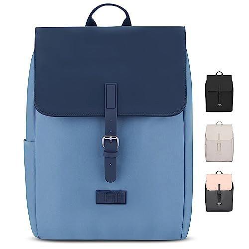 Only-bags.store Sac à dos Small Bleu - Ida - Petit sac à dos pour les loisirs, l'université ou la ville - Avec compartiment pour ordinateur portable (jusqu'à 13 pouces) - Élégant &amp; Durable - Hydrofuge  