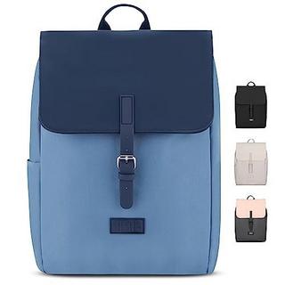 Only-bags.store Sac à dos Small Bleu - Ida - Petit sac à dos pour les loisirs, l'université ou la ville - Avec compartiment pour ordinateur portable (jusqu'à 13 pouces) - Élégant &amp; Durable - Hydrofuge  