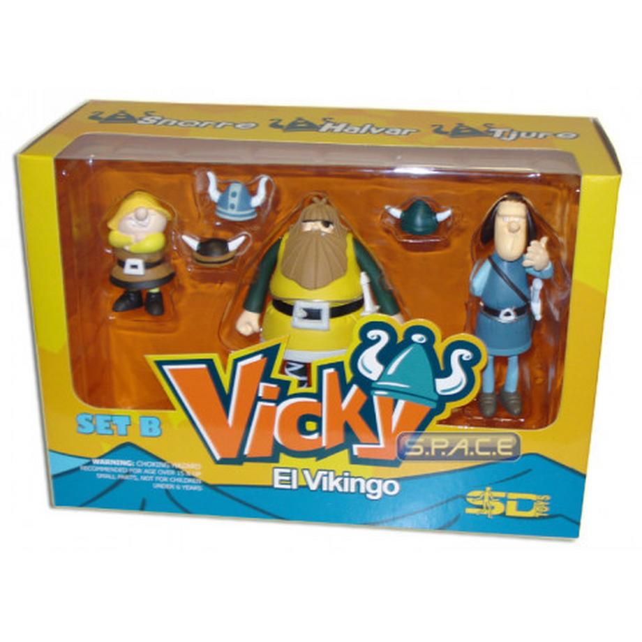 PLASTOY  Wickie und die starken Männer Figuren 3-Pack Set B Figur 