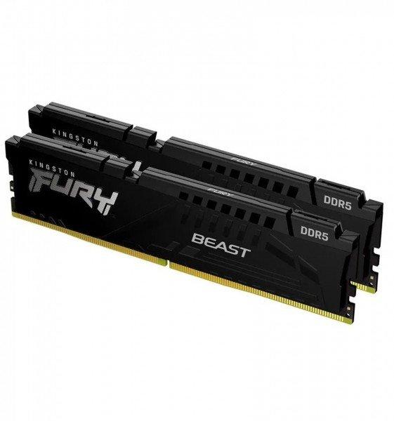 Kingston  64GB 5600MHz DDR5 CL40 DIMM Kit of 2 FURY Beast Black (2 x 32GB, DDR5-5600, DIMM 288 pin) 