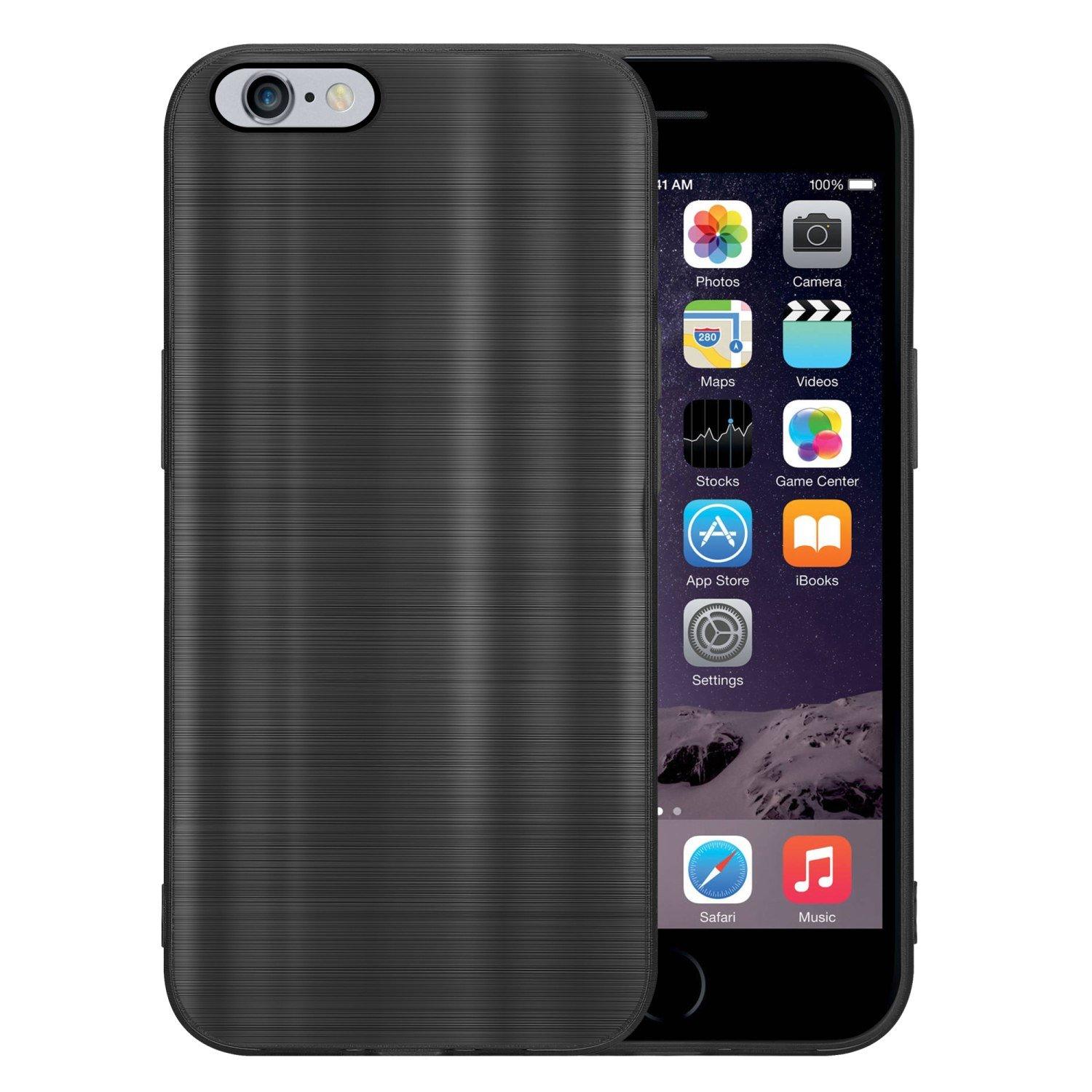 Cadorabo  Housse compatible avec Apple iPhone 6 PLUS / 6S PLUS - Coque de protection en silicone TPU flexible au design brossé 