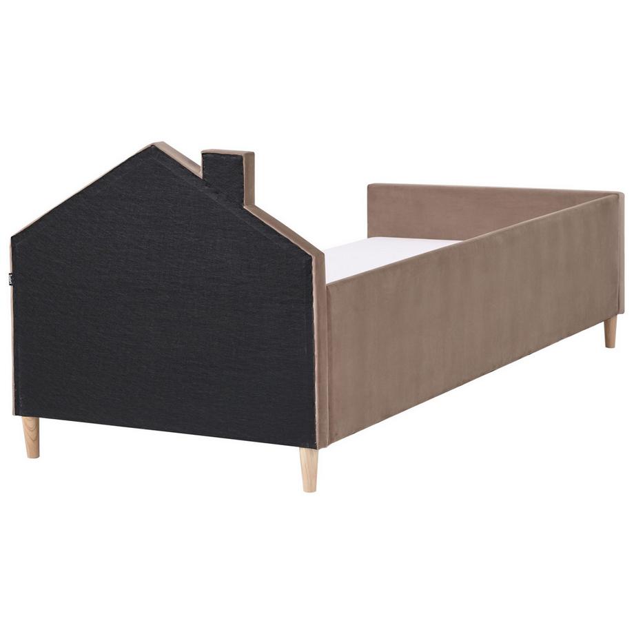 Beliani Lit d\'enfant en Velours Moderne KERVAN  