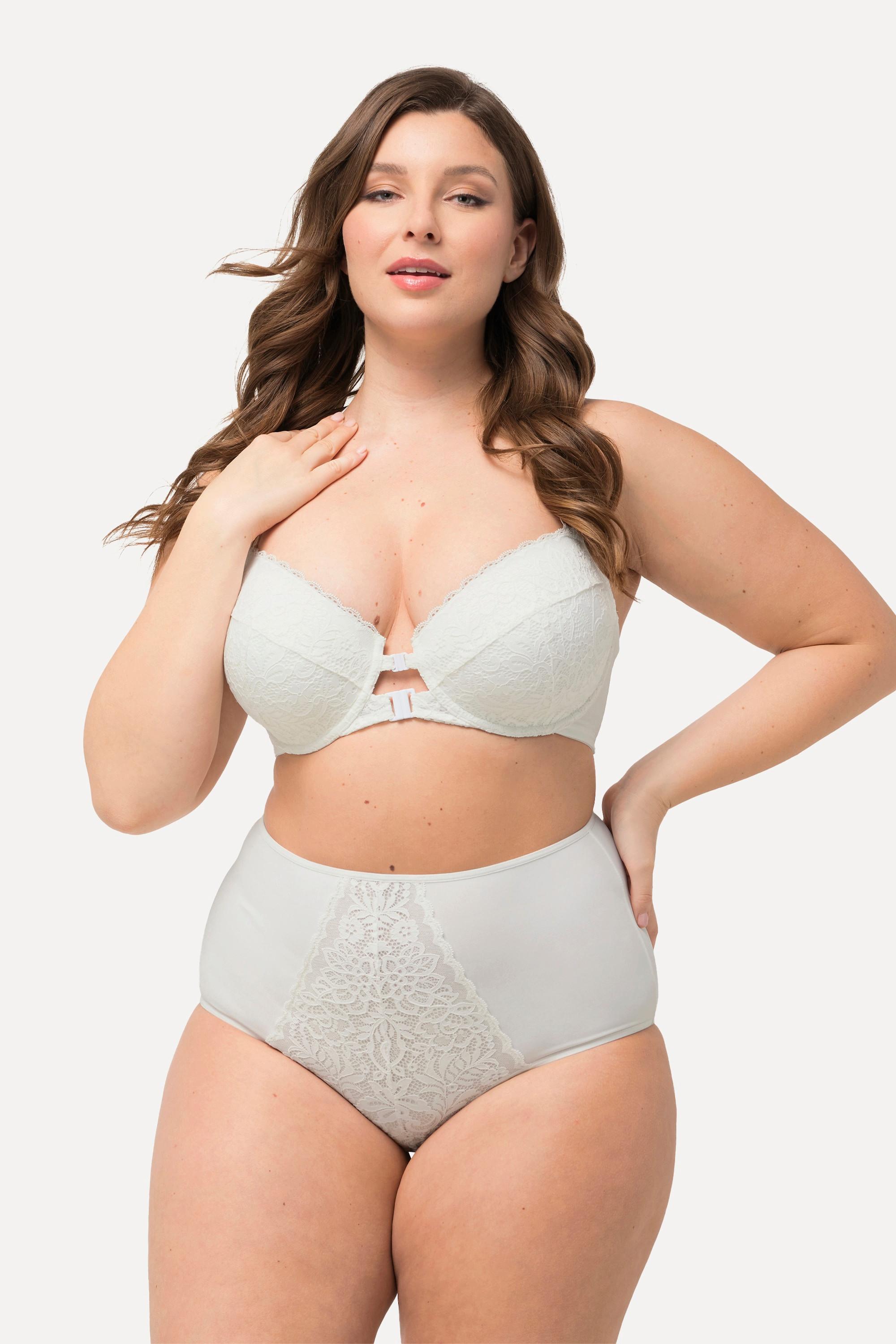 Ulla Popken Culotte Maxi Empiècement Dentelle Taille Haute  