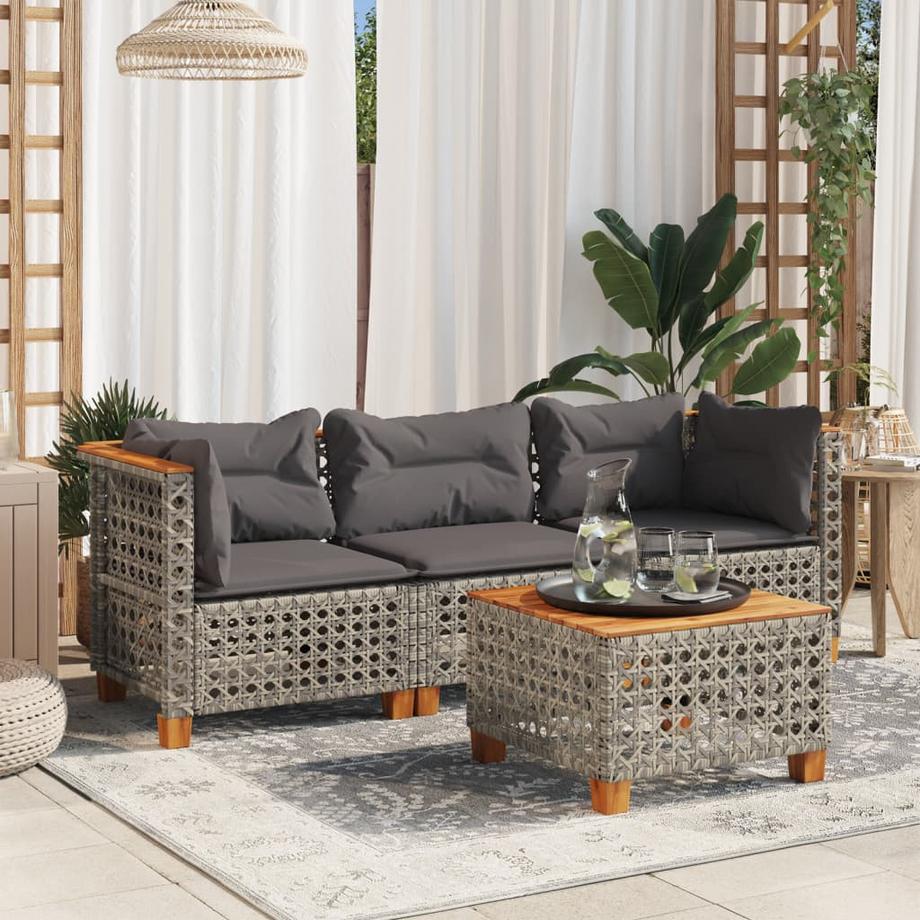 VidaXL Canapé de jardin rotin synthétique  