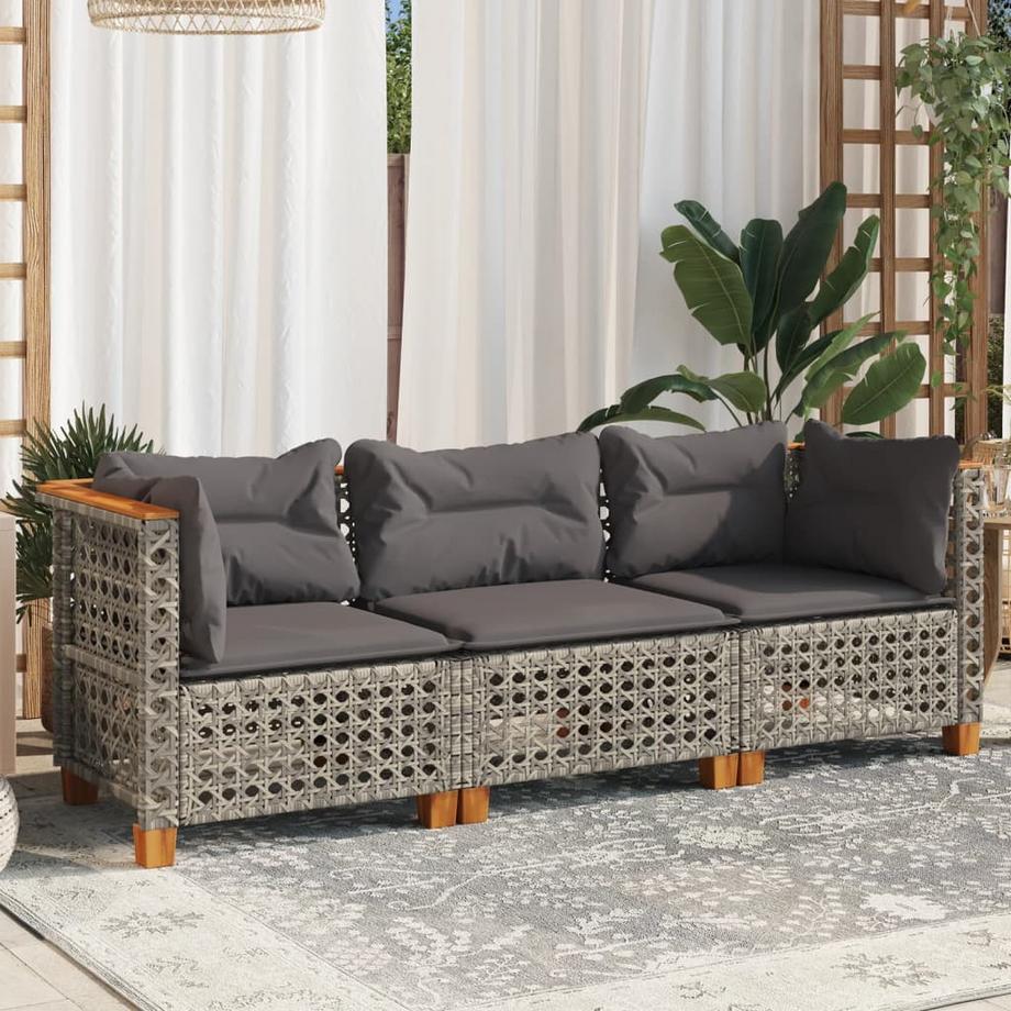 VidaXL Canapé de jardin rotin synthétique  