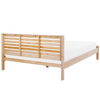 Beliani Letto con rete a doghe en Legno di caucciù Scandinavo CARNAC  