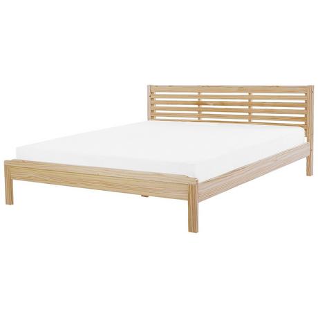 Beliani Letto con rete a doghe en Legno di caucciù Scandinavo CARNAC  