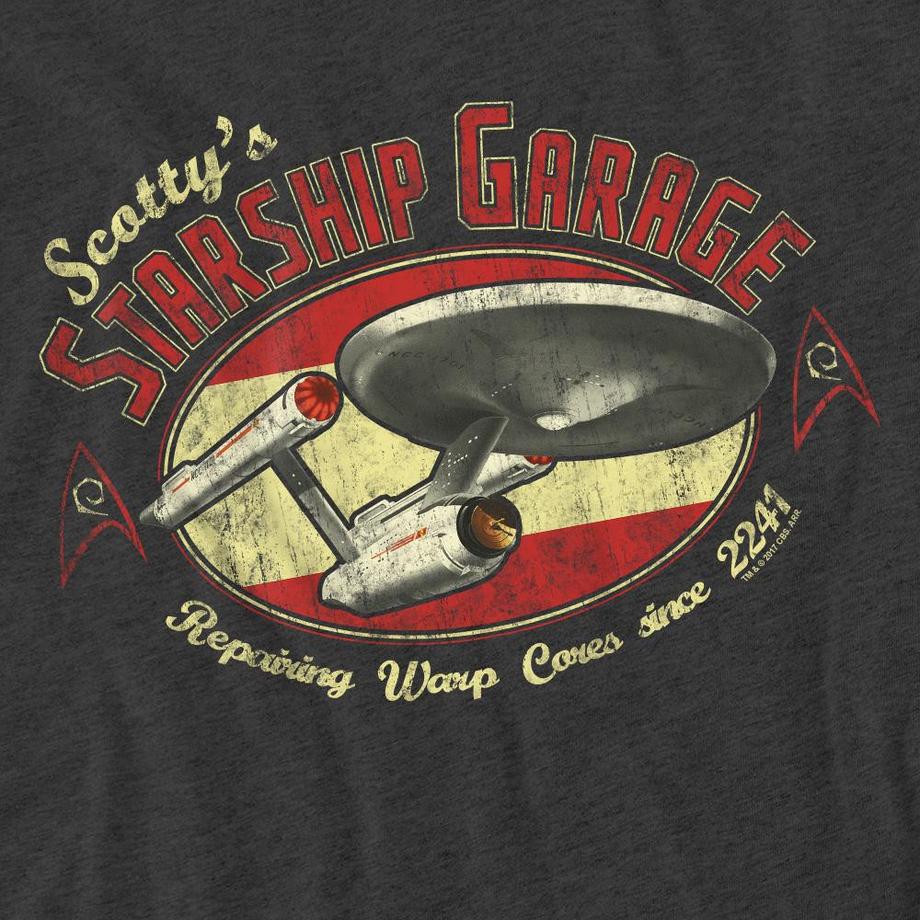 Star Trek Scotty's Garage T-Shirt Stampata  