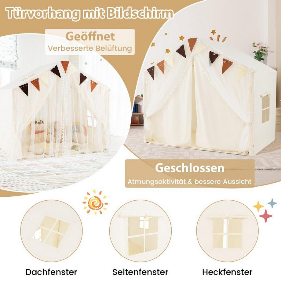 Northix Tenda da gioco per bambini con luci a stella  