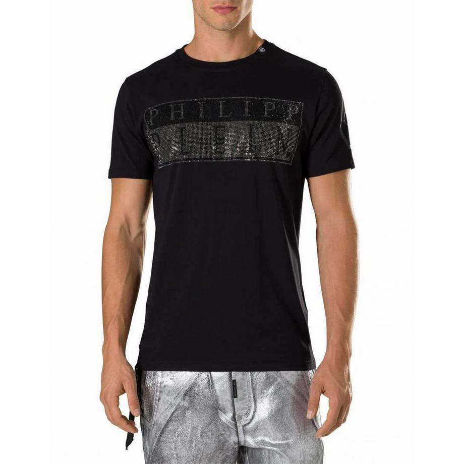 Philipp Plein  Maglietta Logo Monotonediamante 