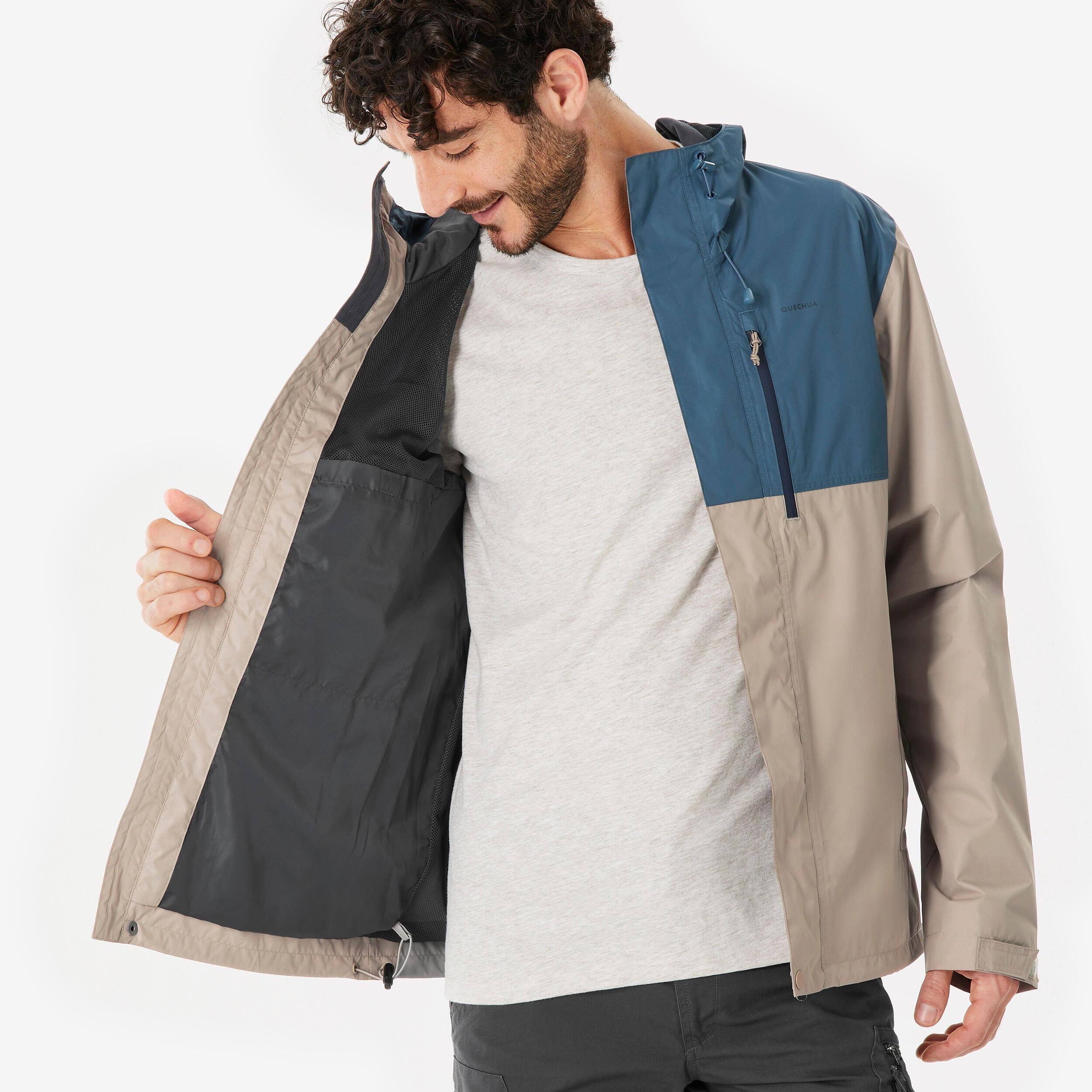 QUECHUA NH500 Imper Herren Wasserdichte Wanderjacke  