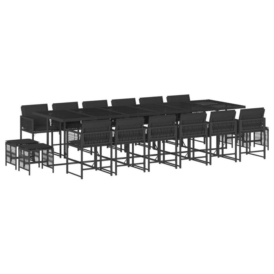 set da pranzo da giardino Polirattan