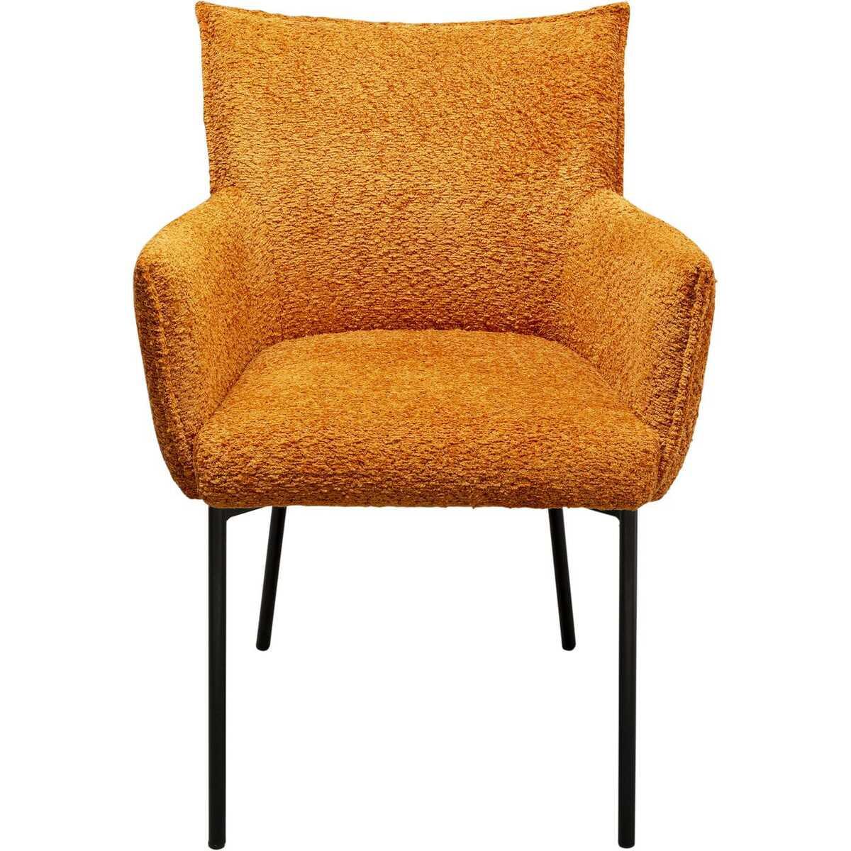 KARE Design Chaise avec accoudoirs Selma orange  